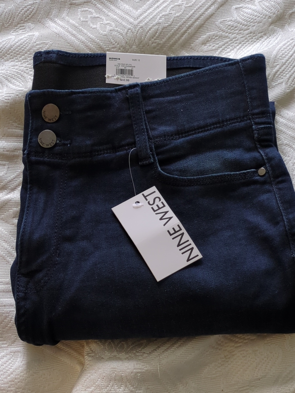 NWT! Nine West Women's Navy High-Rise Skinny Jeans